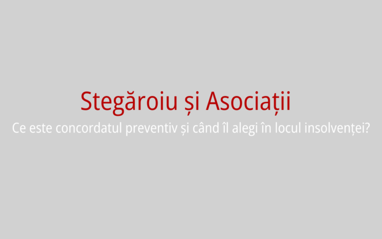 Acasa 2 Ce este concordatul preventiv și când îl alegi în locul insolvenței?